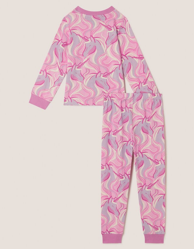 Unicorn Jersey Long Pyjama Set, Pink (PINK), large