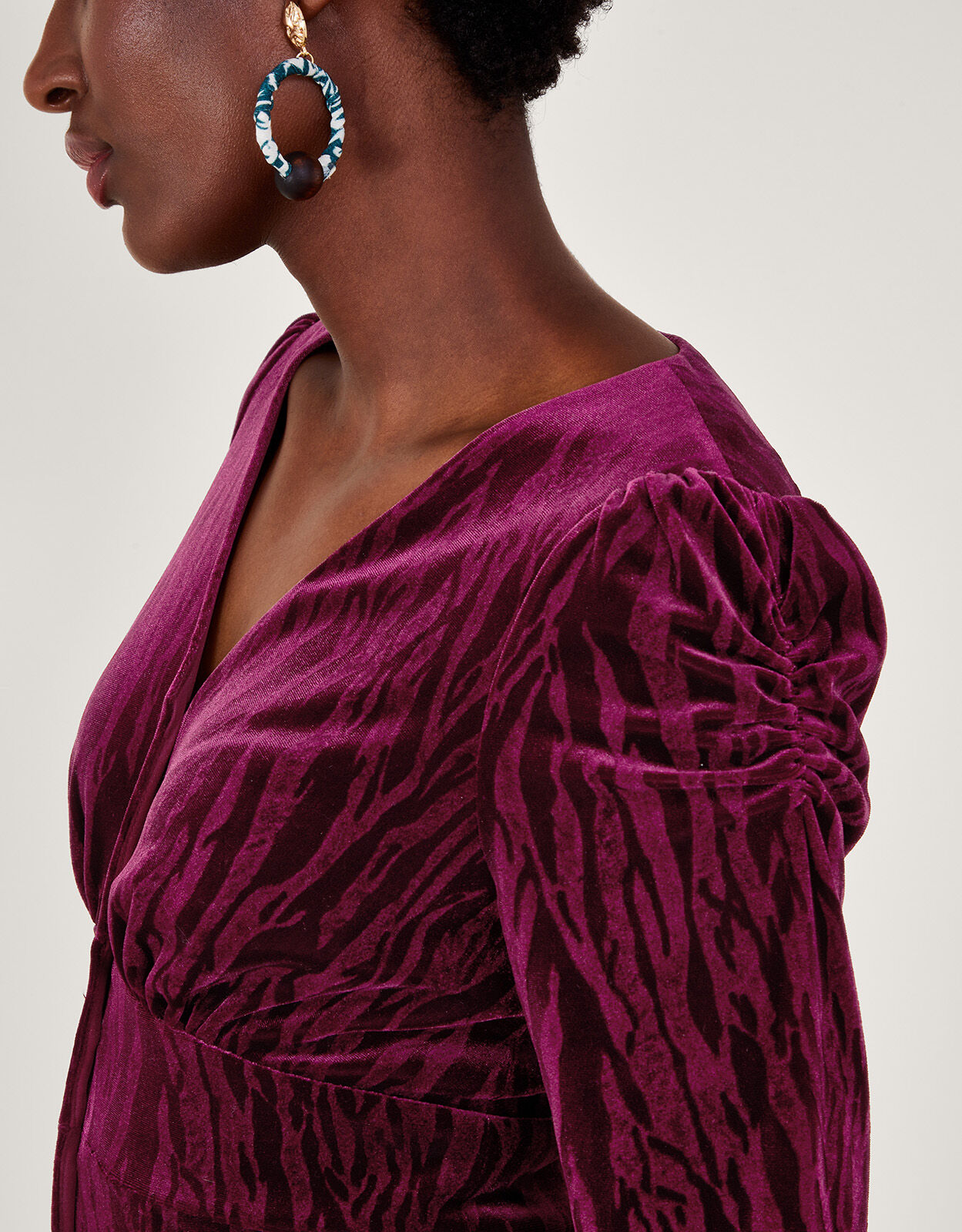 Zahra Velvet Tea Dress Red Dresses Monsoon Global