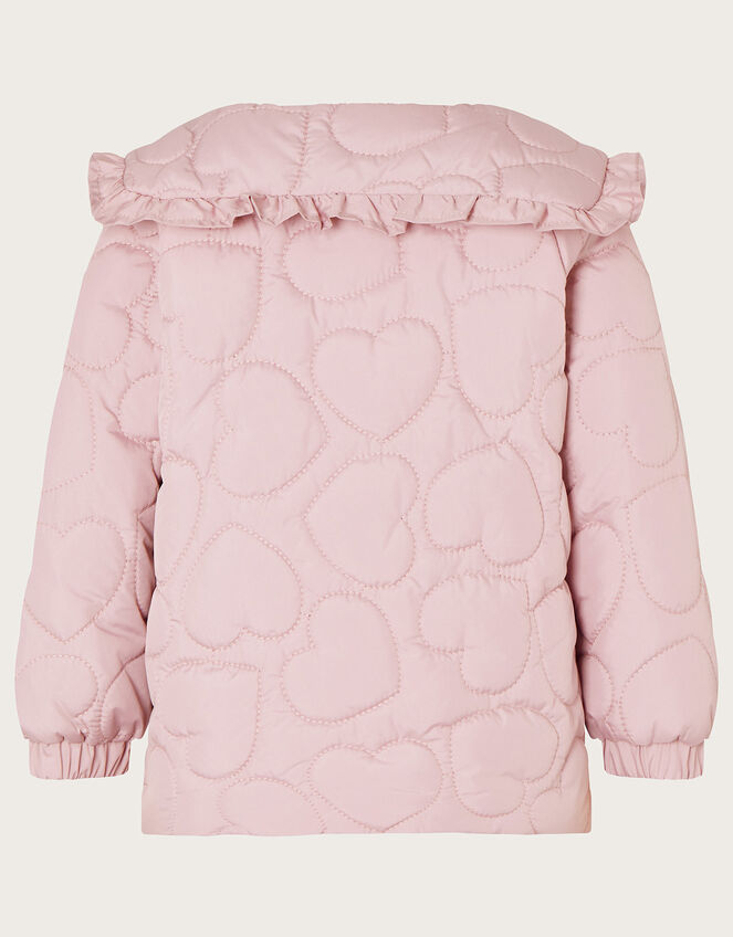 Baby Heart Quilted Bomber Coat, Purple (LILAC), large