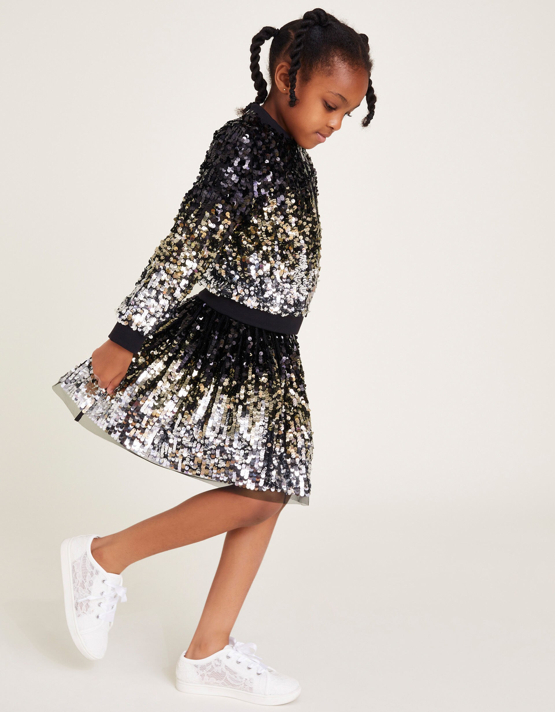 Sequin skirt with sneakers new arrivals