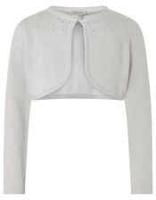 Niamh Crystal Knitted Cardigan, Silver (SILVER), large