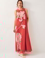 Kathleen Embroidered Maxi Dress, Orange (RUST), large