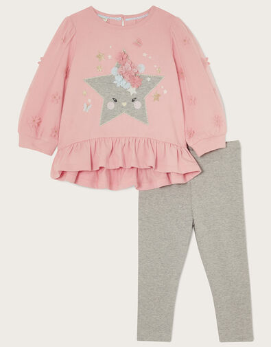 Baby Flower Star Sweat Top and Legging Set Pink, Pink (PINK), large