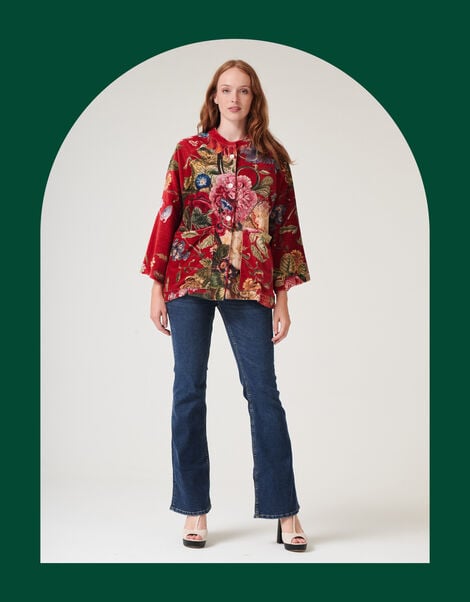 One Hundred Stars Primula Velvet Jacket, , large