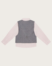 Three-Piece Vest and Shirt Set, Gray (GREY), large