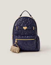 Heart Quilted School Backpack, , large