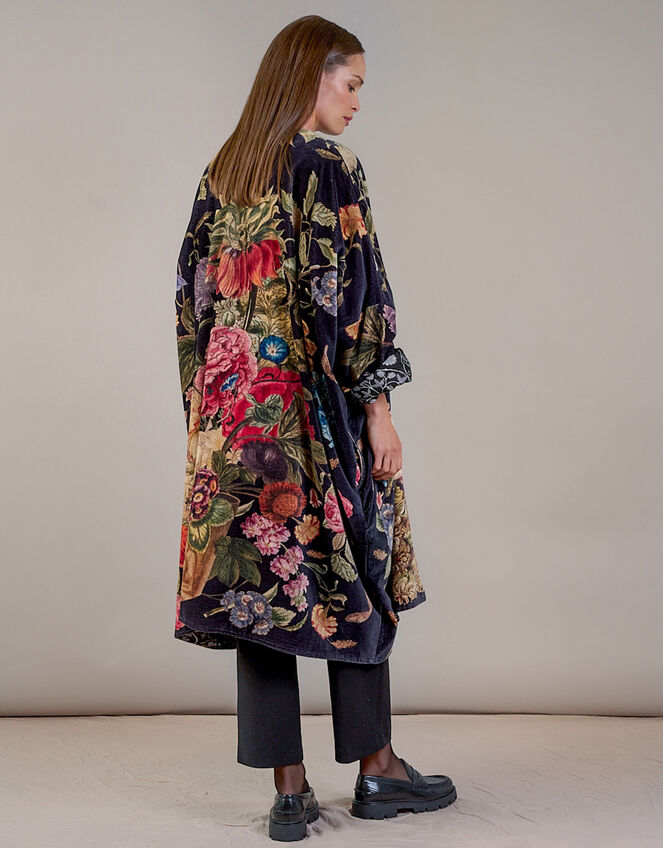 One Hundred Stars Primula Long Velvet Jacket, , large