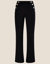 Ponte Trousers, Black (BLACK), large