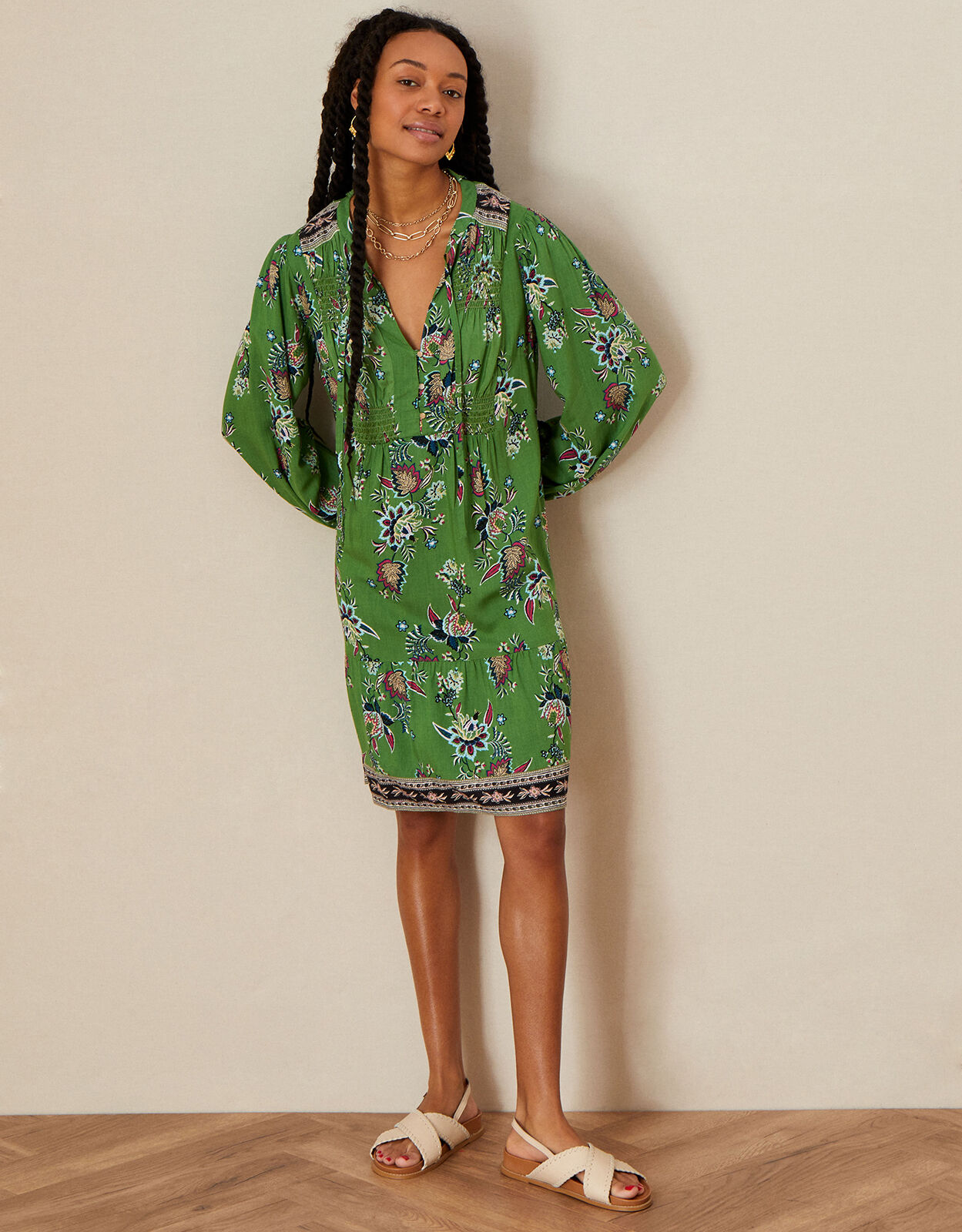 Green tunic dress shop