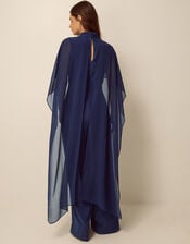 Valerie Cape Wide Leg Jumpsuit, Blue (NAVY), large