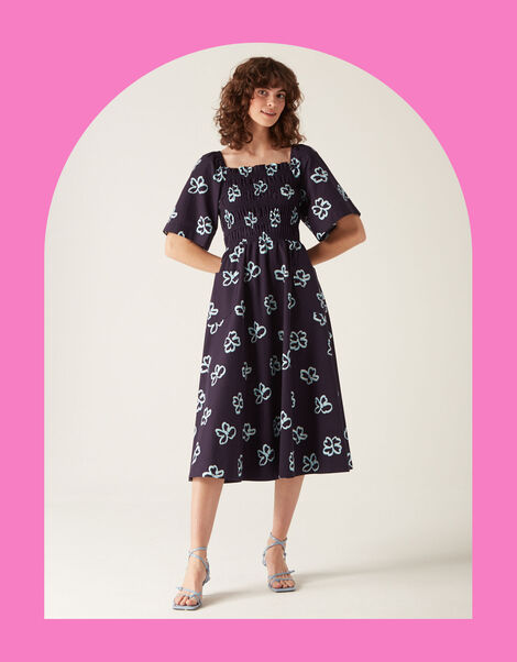 Mirla Beane Elloise Dress, Blue (NAVY), large