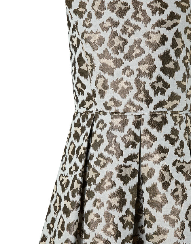 Margot Metallic Animal Print Dress, Multi (MULTI), large