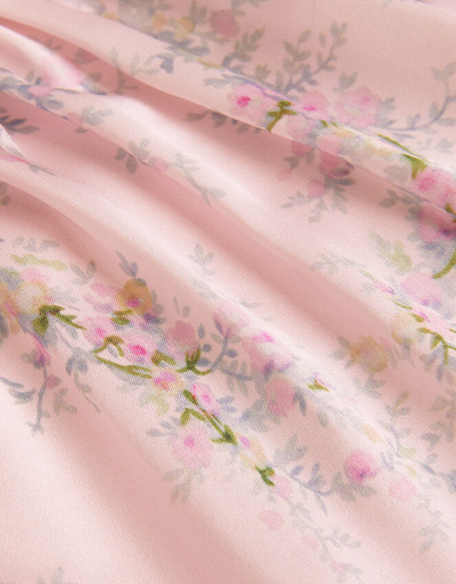 Esme Rose Satin Puff Top, Pink (PINK), large