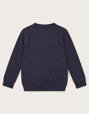 Animal Embroidered Applique Jumper , Blue (NAVY), large