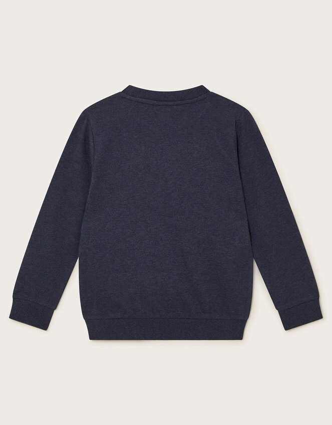 Animal Embroidered Applique Jumper , Blue (NAVY), large