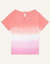 Watermelon Ombre Tie Front T-Shirt, Orange (ORANGE), large