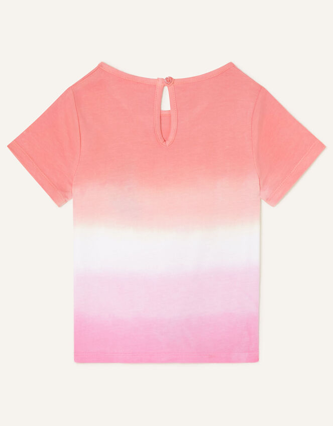 Watermelon Ombre Tie Front T-Shirt, Orange (ORANGE), large
