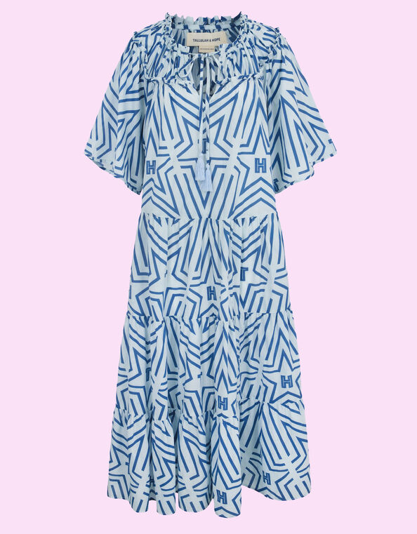 Tallulah and Hope Esther Print Dress Blue, Blue (BLUE), large