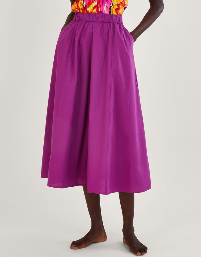 Patsey Flared Midi Skirt Purple | Skirts | Monsoon Global.