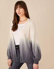 Alma Dip Dye Cardigan , Grey (GREY), large