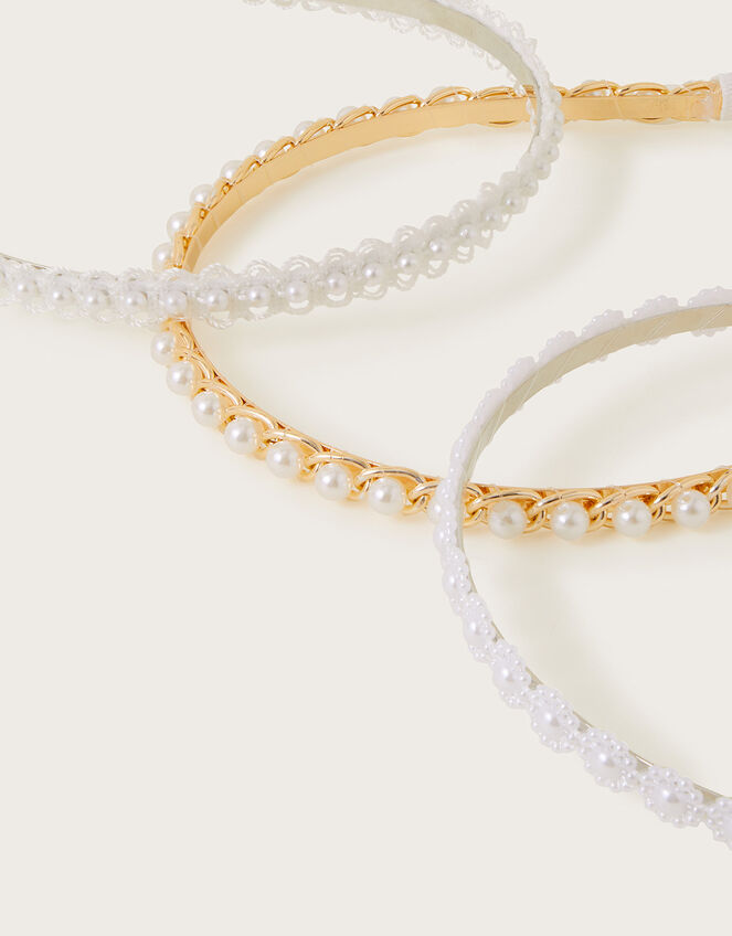Pretty Pearl Headbands Set of Three, , large