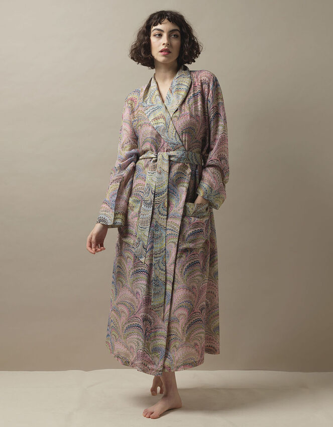 One Hundred Stars Marbled Print Gown , , large