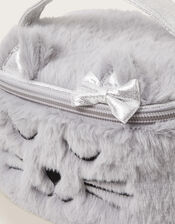 Faux Fur Cat Make Up Bag, , large