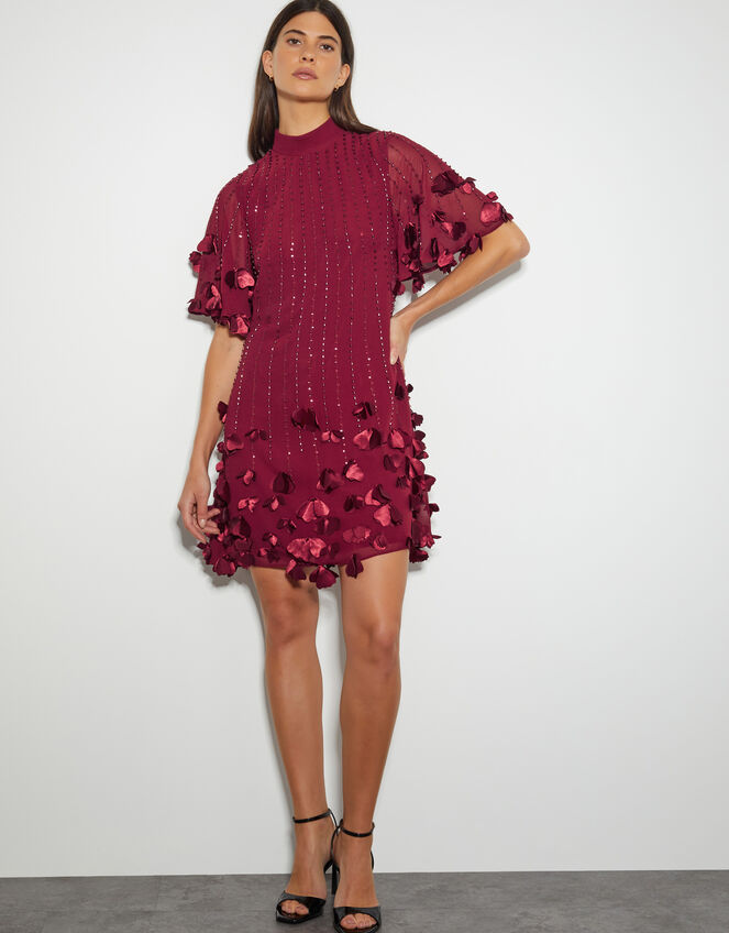 Carly Tunic Petal Dress, Red (RED), large