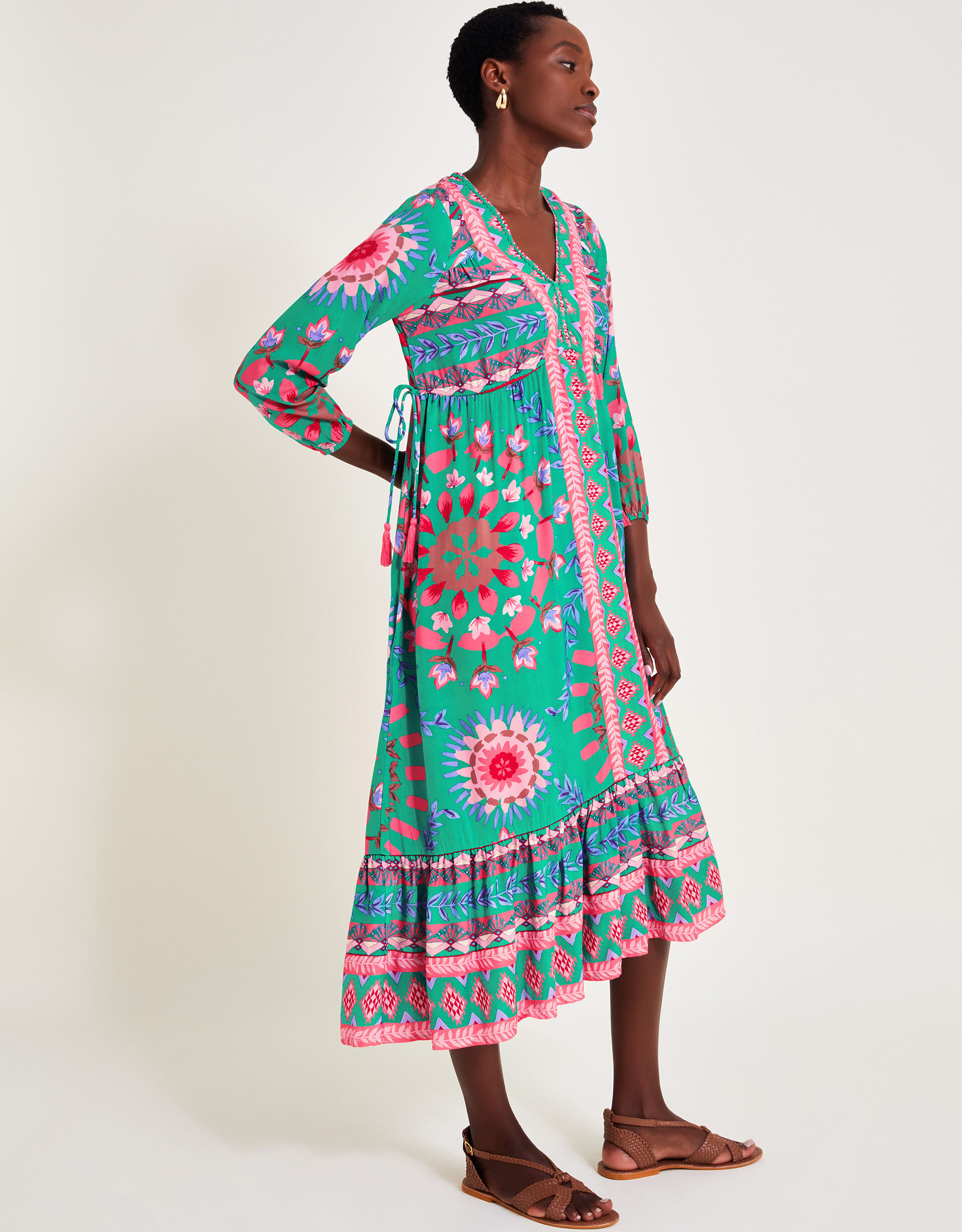 Saskia Floral Dress Blue Day Dresses Monsoon Global