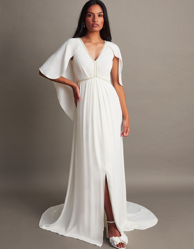 Sophie Satin Bridal Maxi Dress, Ivory (IVORY), large