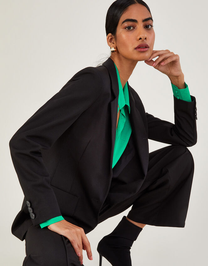 Lauren Plain Blazer, Black (BLACK), large