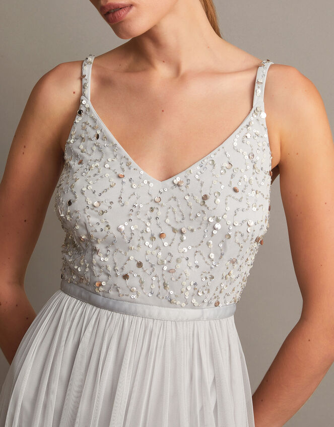 Autumn Embellished Maxi Dress, Silver (SILVER), large