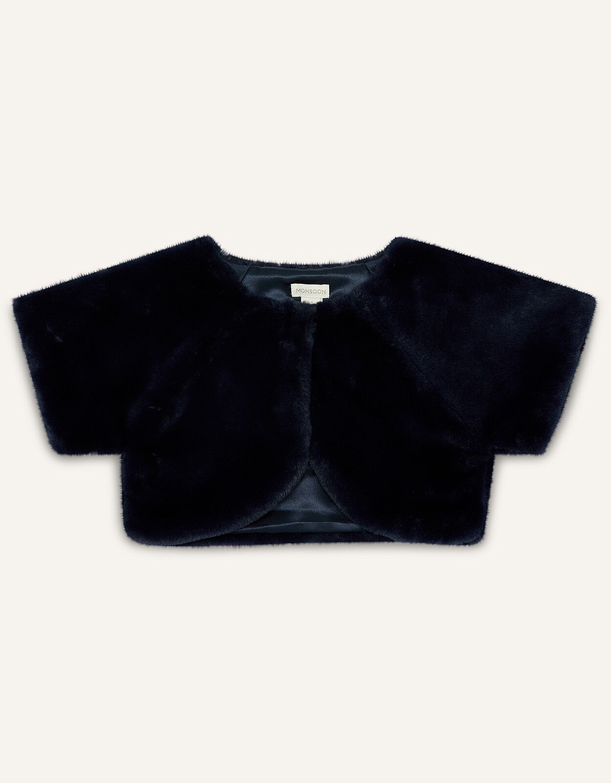 Faux Fur Shrug Blue
