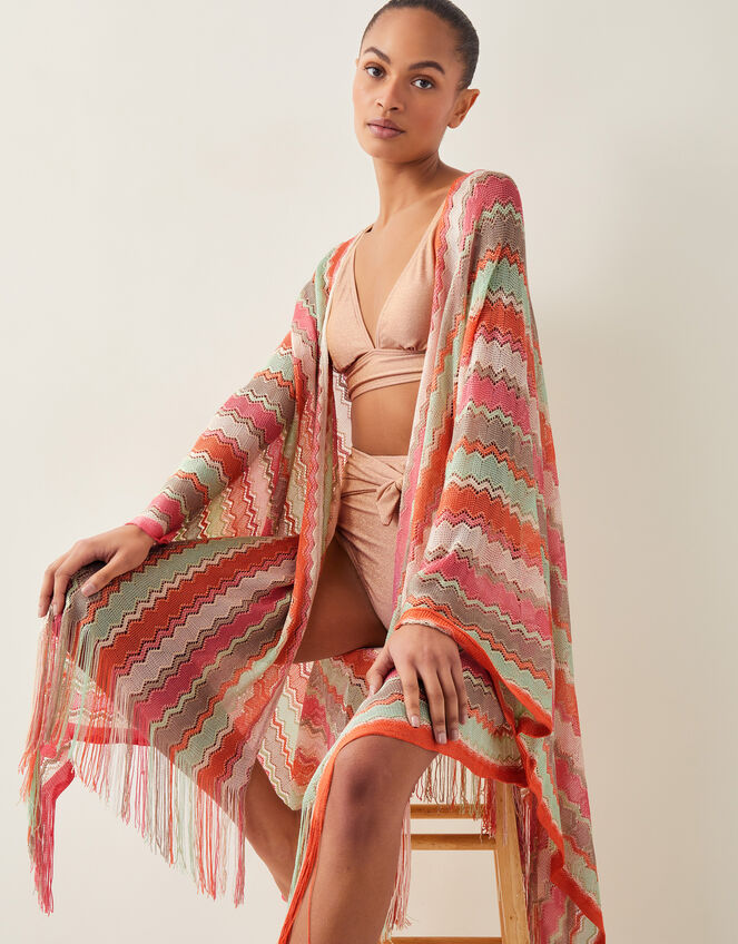 Clara Zigzag Stripe Kaftan, , large