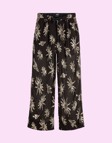 Scotch and Soda Mystic Sky Metallic Trousers, Black (BLACK), large