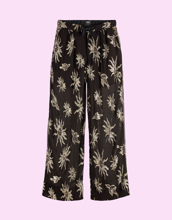 Scotch and Soda Mystic Sky Metallic Trousers, Black (BLACK), large