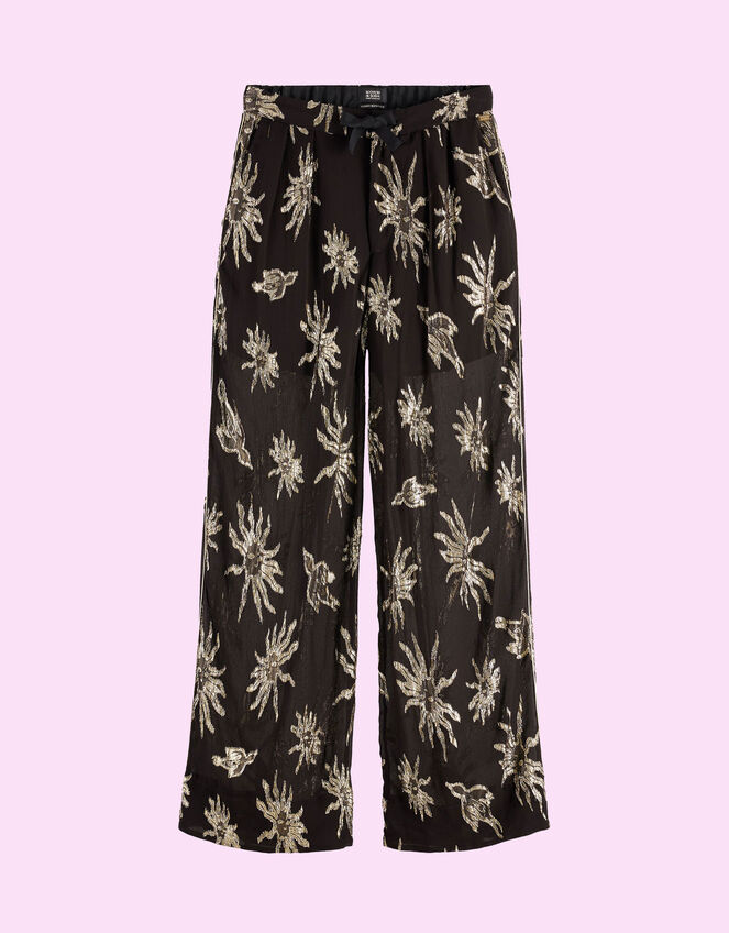 Scotch and Soda Mystic Sky Metallic Trousers, Black (BLACK), large