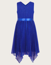 Prima Pleat Party Dress, Blue (BLUE), large