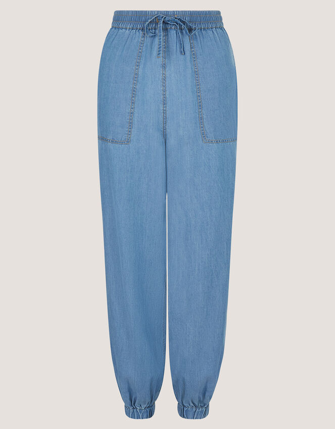Daria Chambray Balloon Pants, Blue (DENIM BLUE), large