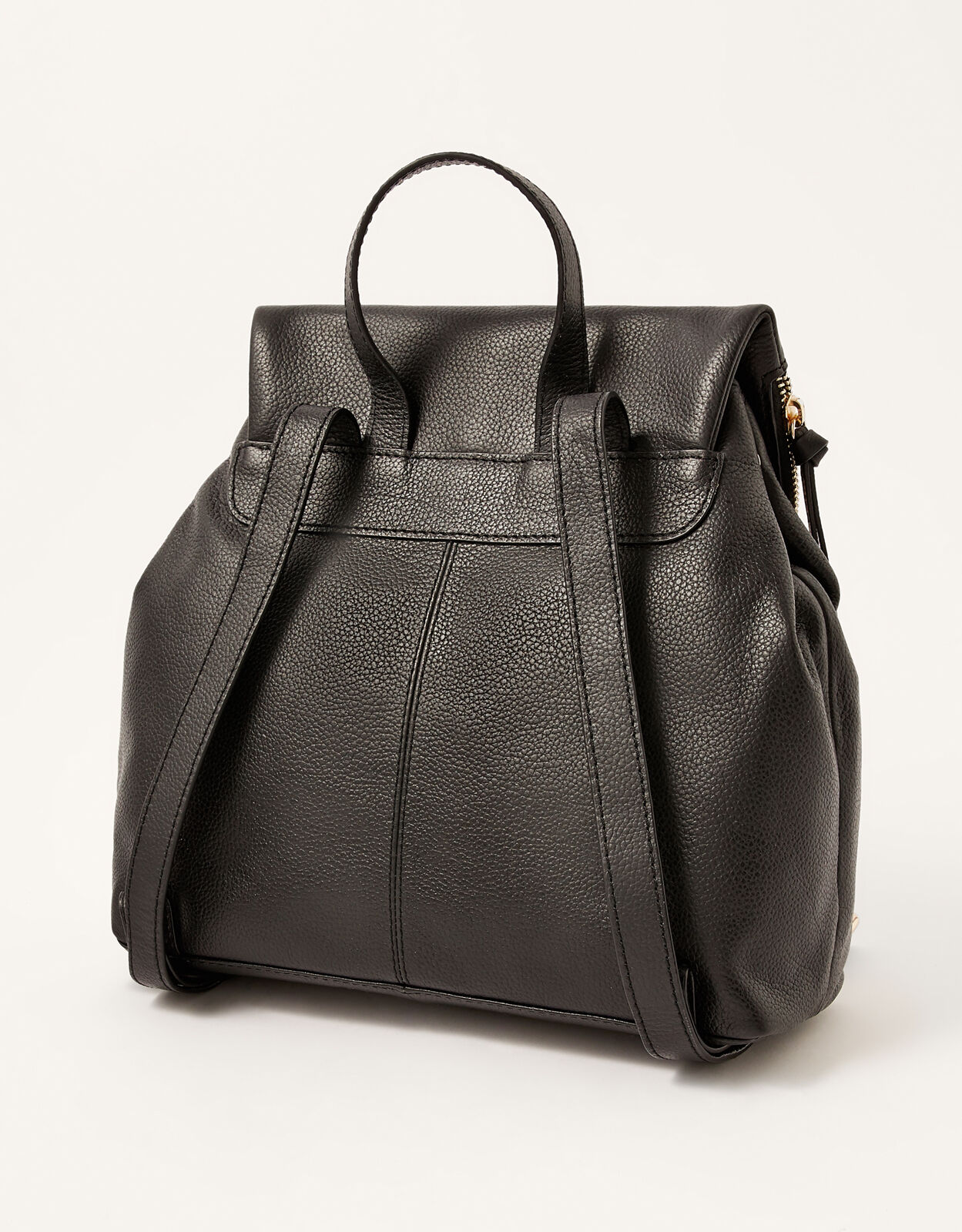 Multi Zip Leather Backpack