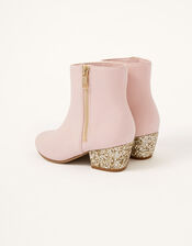 Glitter Heel Boots, Pink (PINK), large