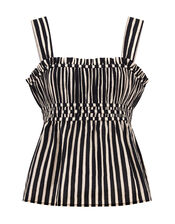 East Quinta Sleeveless Stripe Top, Black (BLACK WHITE), large