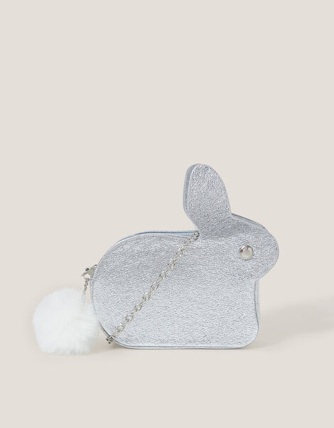 Faux Fur Pom-Pom Bunny Bag, , large