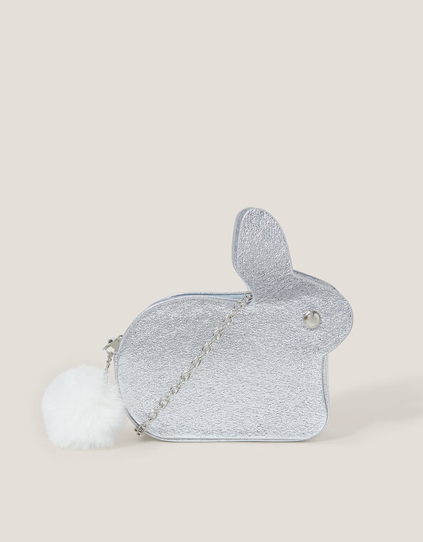 Faux Fur Pom-Pom Bunny Bag, , large