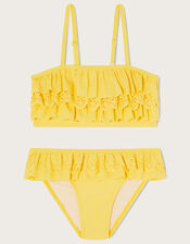 Laser Cut Bikini Set, Yellow (YELLOW), large