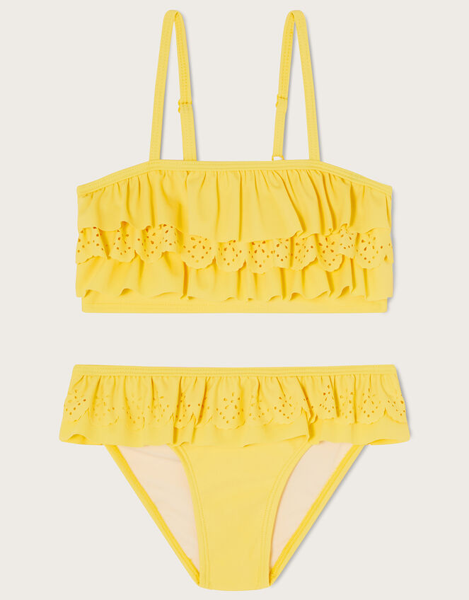 Laser Cut Bikini Set, Yellow (YELLOW), large