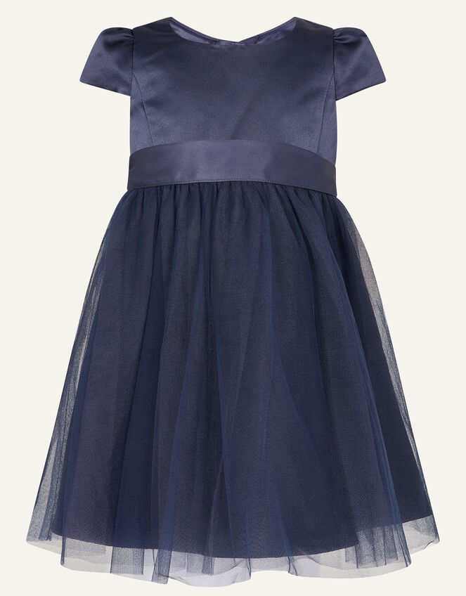 Baby Tulle Skirt Bridesmaid Dress, Blue (NAVY), large