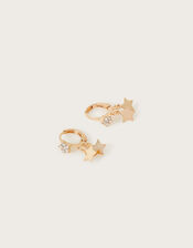Delicate Star Huggie Hoop Earrings, , large