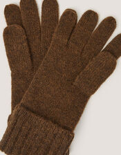 Aster Knitted Gloves, Cognac (COGNAC), large