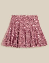 Monsoon x Queens of Archive Sequin Velvet Skirt, Pink (PINK), large